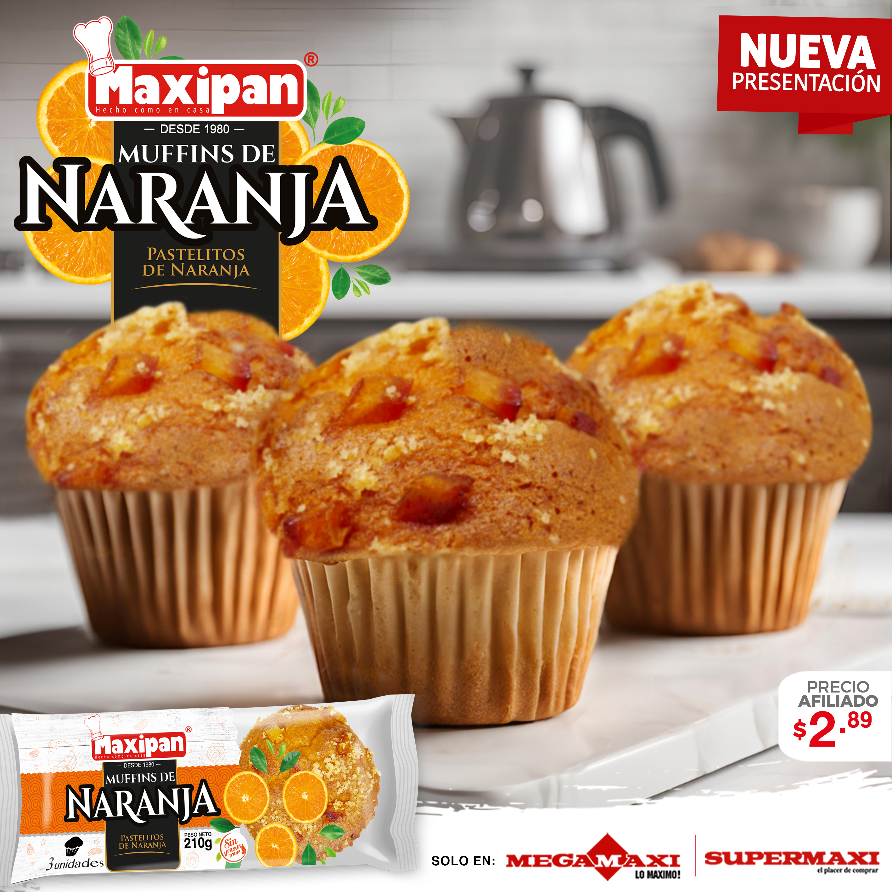 MUFFINS DE NARANJA